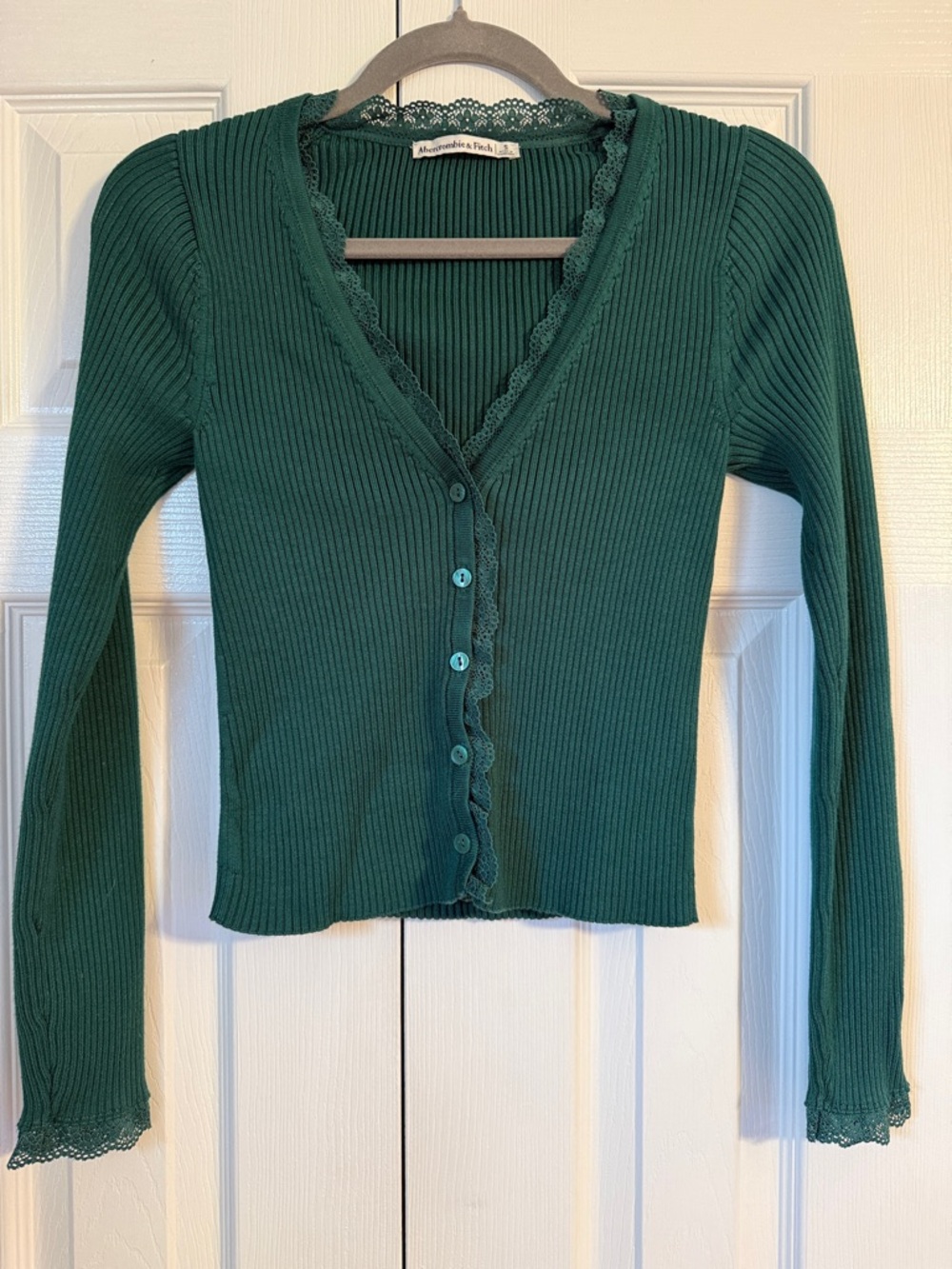 Abercrombie & Fitch Lace-Trim Cardigan